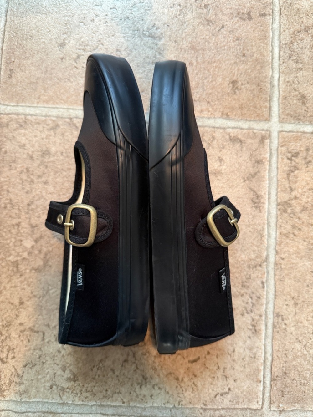Women’s Vans Black Mary Jane Buckle Flats. Size 7.5 - Picture 7 of 9